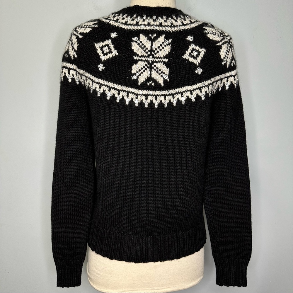 Ralph Lauren Purple Label Hand Knit Embellished 100% Cashmere Fair Isle Sweater - Picture 4 of 16